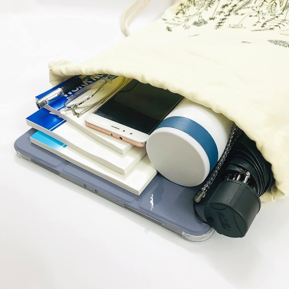 Small Flower Drawstring Backpack Cute Floral Draw… - image 6